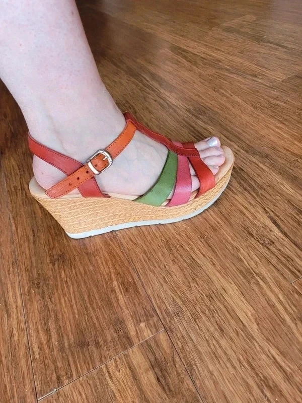 Sandalias con plataforma suela de cuero 39 – photo 6